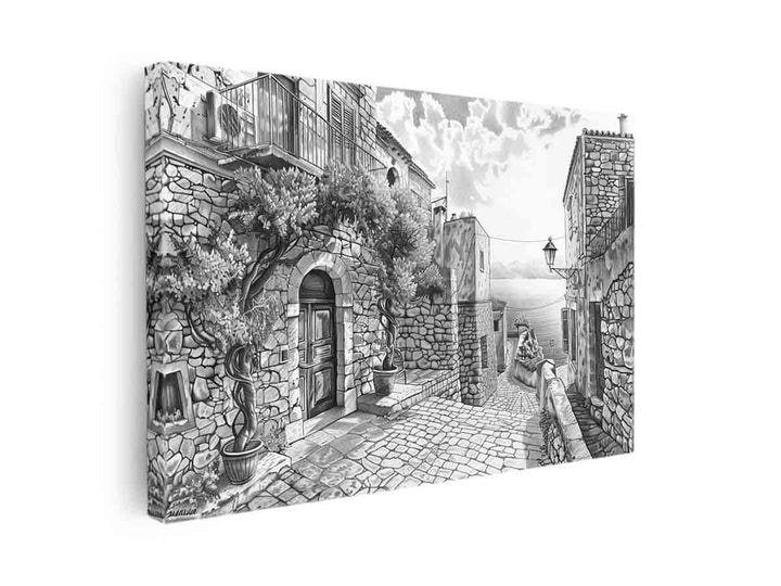 Mediterranean Drawing canvas Print