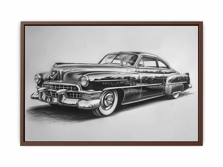 Vintage Car Drawing Painting