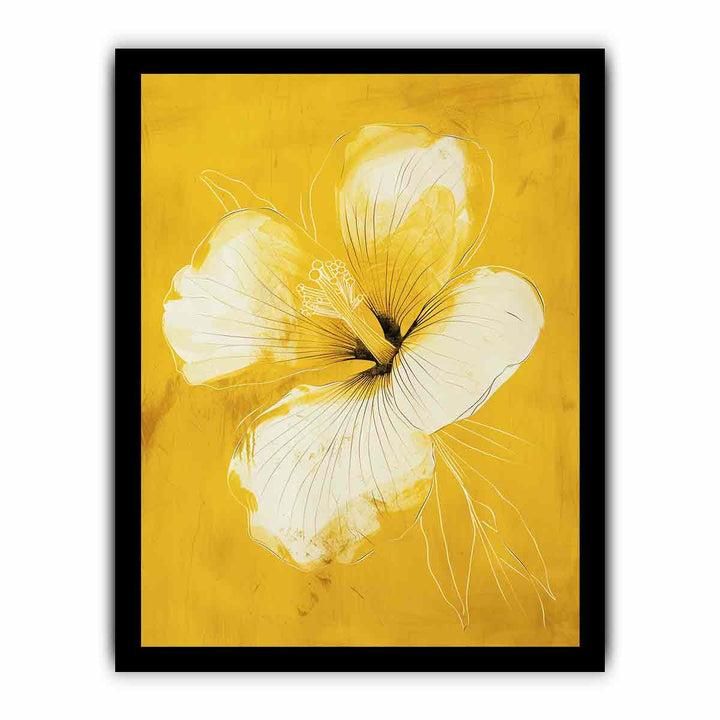 Yellow Flower  Art framed Print