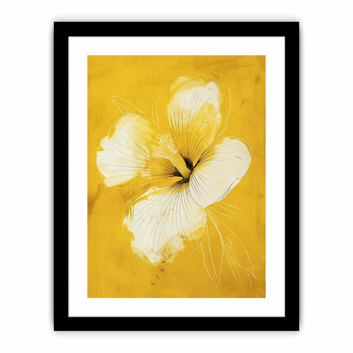 Yellow Flower  Art framed Print