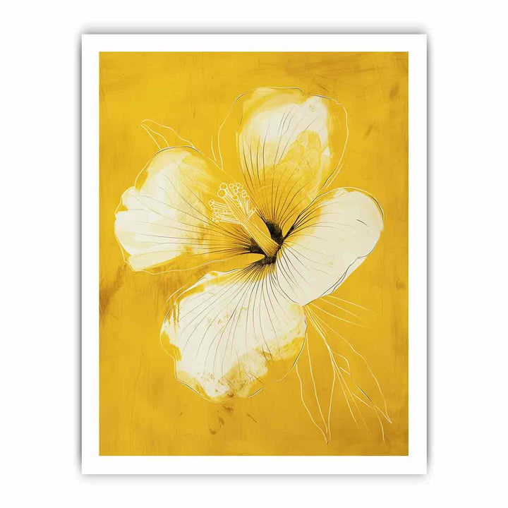 Yellow Flower  Art framed Print