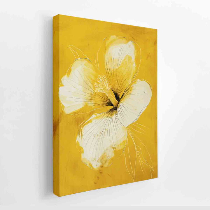 Yellow Flower  Art canvas Print