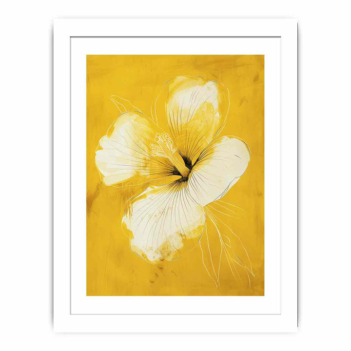 Yellow Flower  Art framed Print