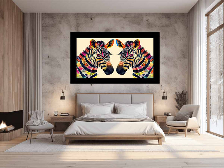 Zebra Couple Art Print