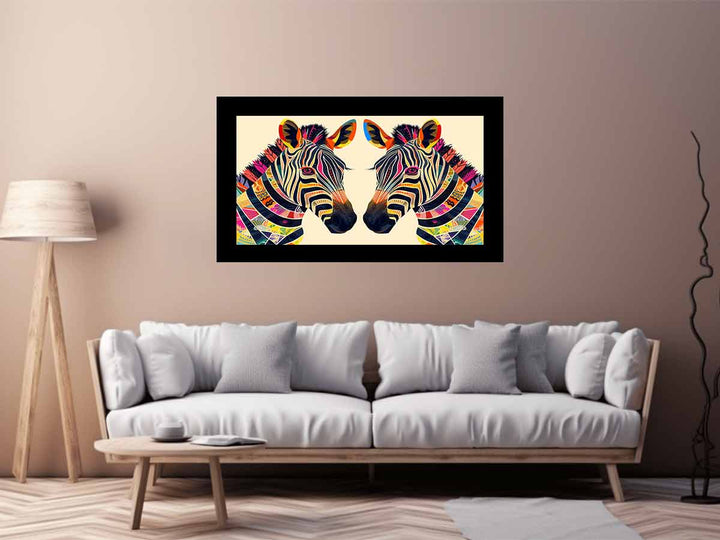 Zebra Couple Art Print