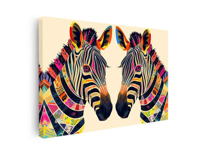 Zebra Couple canvas Print