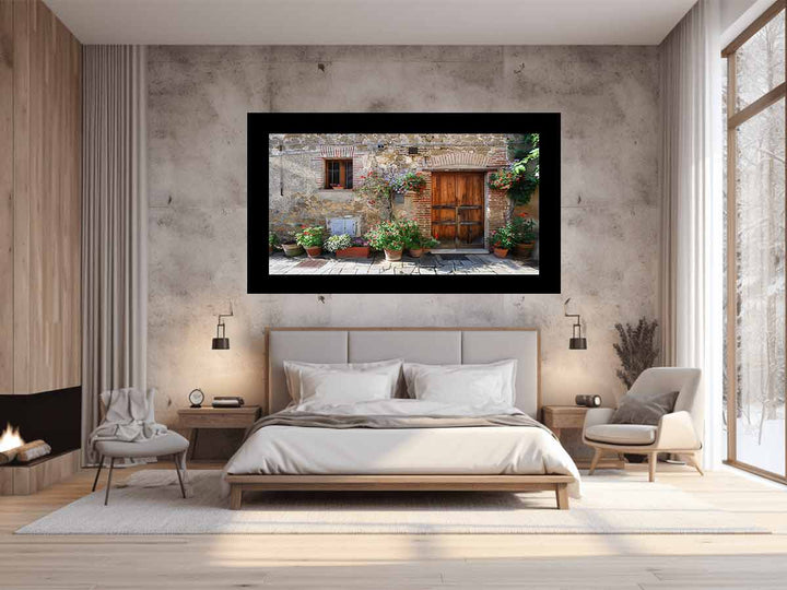 Tuscany House door Art Print