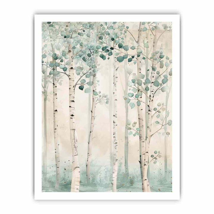 Beautoful Birch Trees framed Print