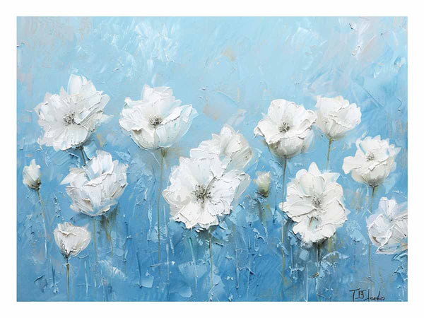 White Flowers Art Print