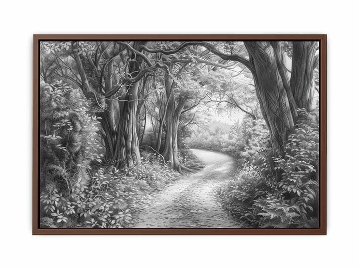 Bush Path Drawing Painting