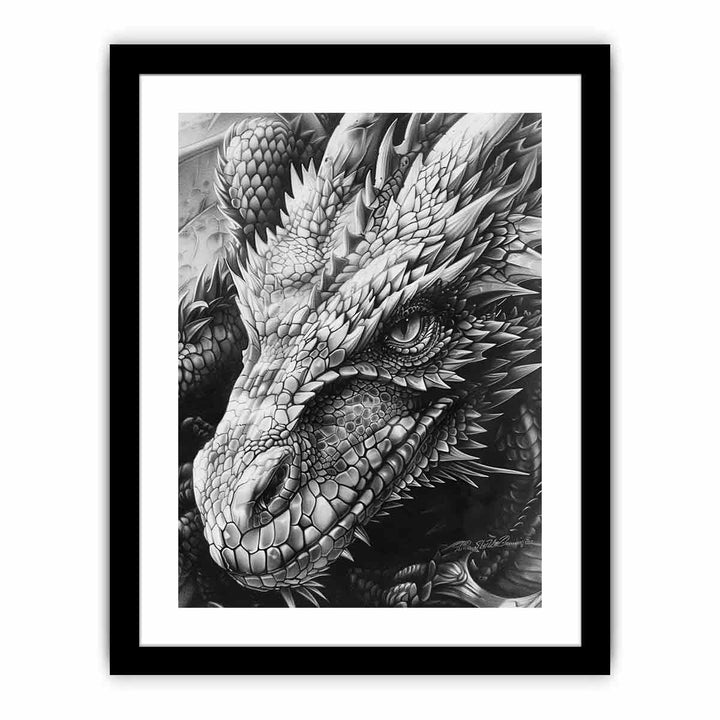 Dragon Drawing framed Print