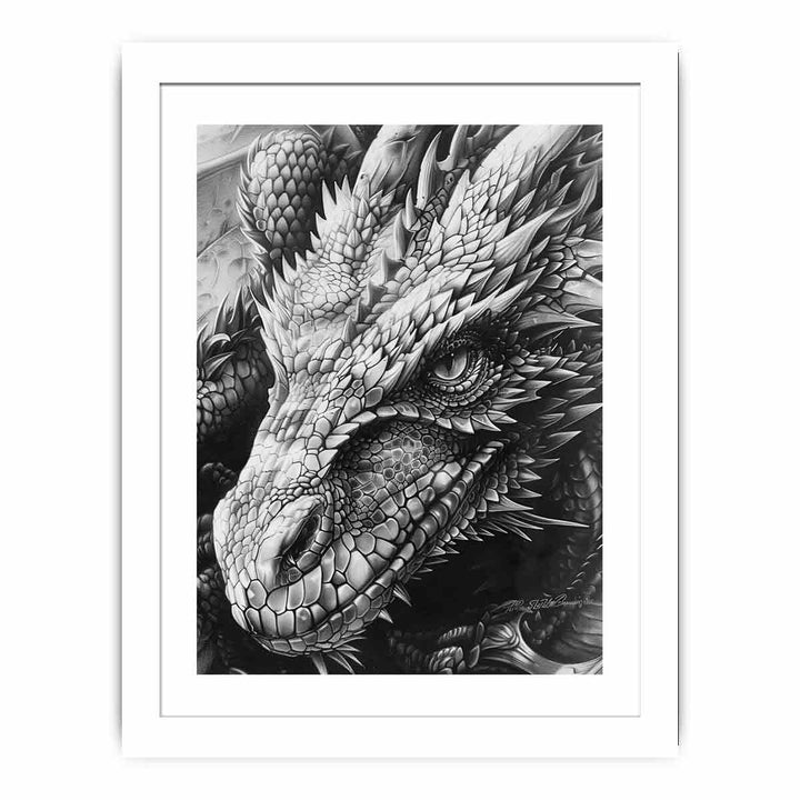 Dragon Drawing framed Print