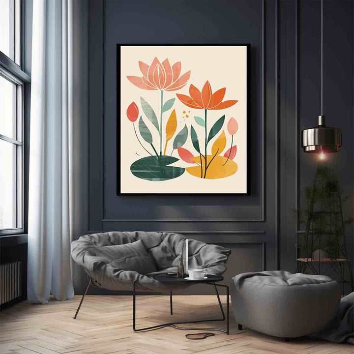 Two Lotus Art Print