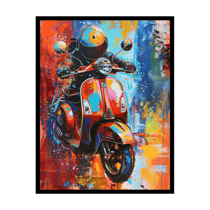 Scooter Art canvas Print