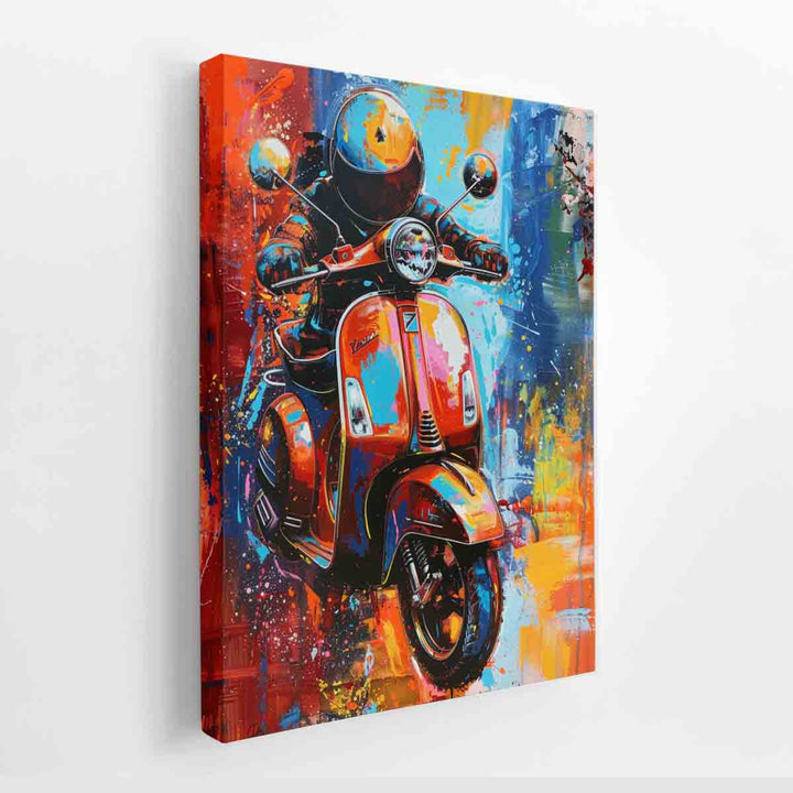 Scooter Art canvas Print