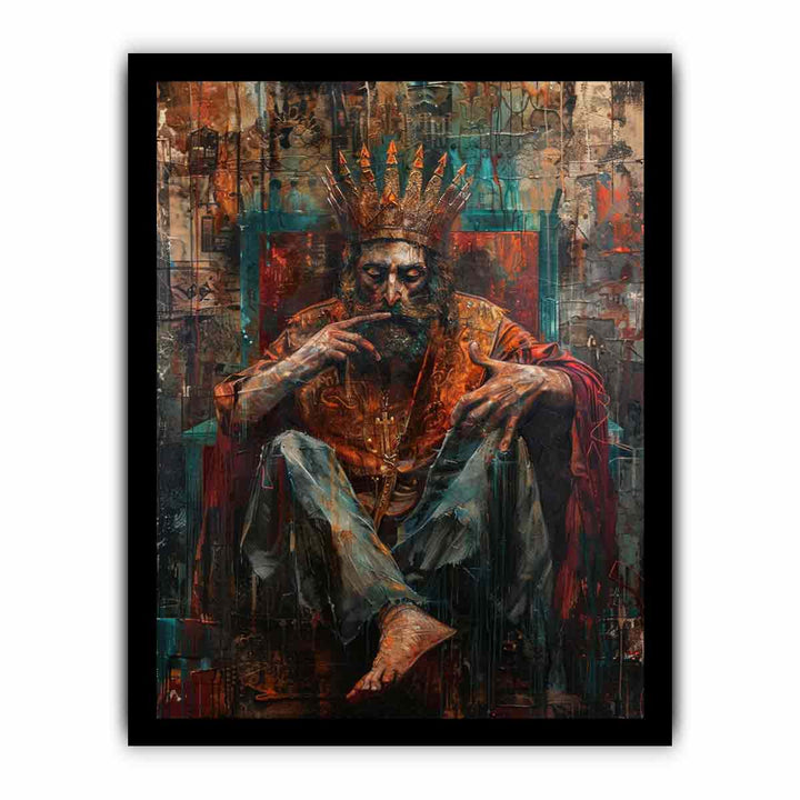 Vintage King framed Print