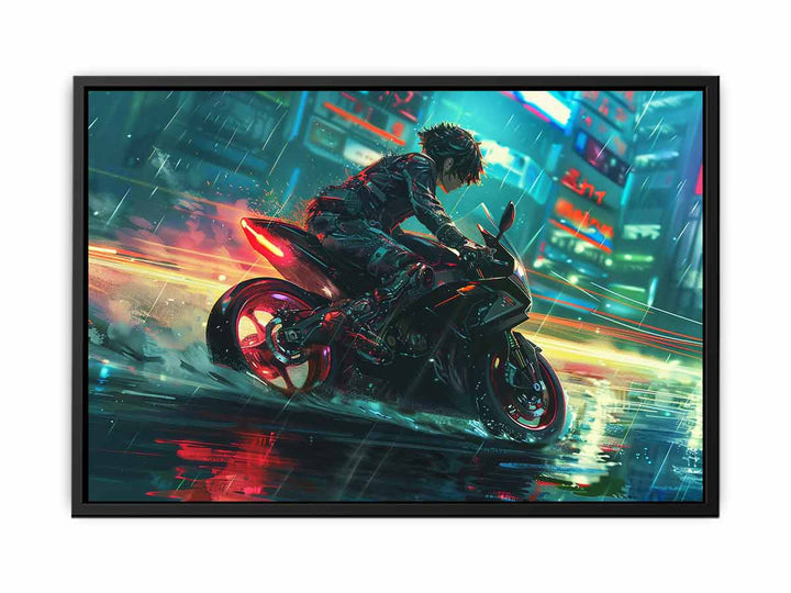 Anime Bike canvas Print