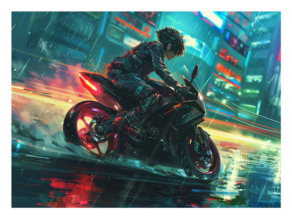 Anime Bike Art Print