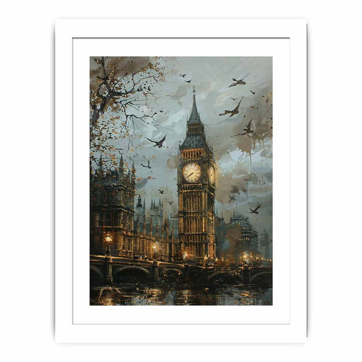 London Clock framed Print