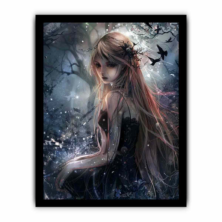 Anime Girl Poster framed Print