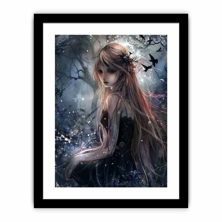 Anime Girl Poster framed Print