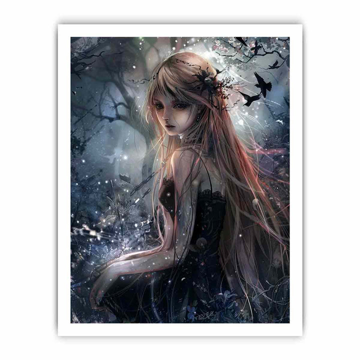 Anime Girl Poster framed Print