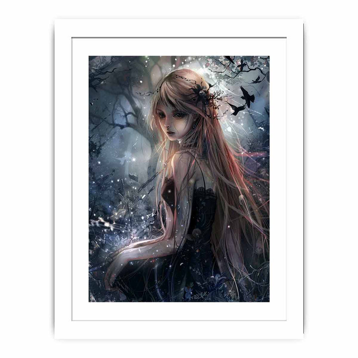 Anime Girl Poster framed Print