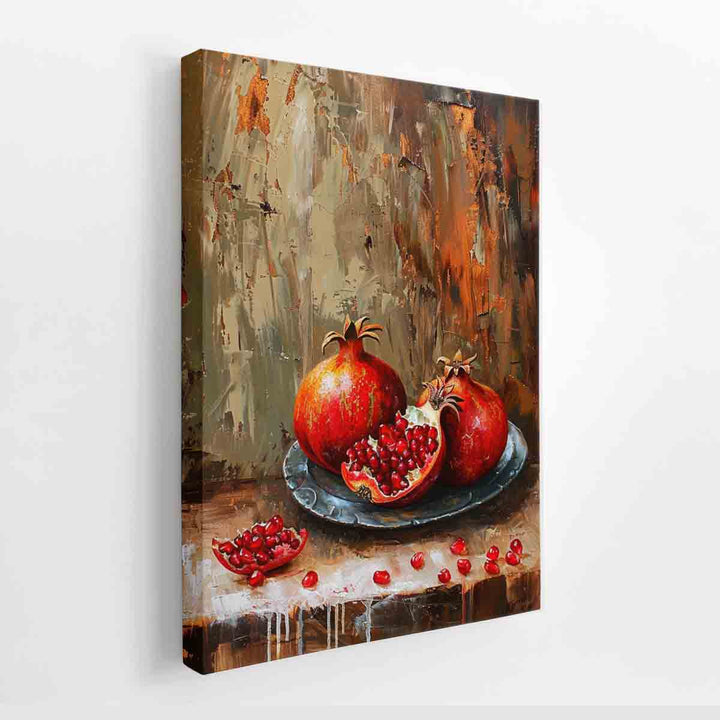 Pomegranate Art Painting canvas Print