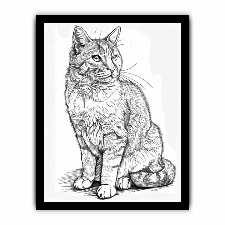 Color Me Cat framed Print