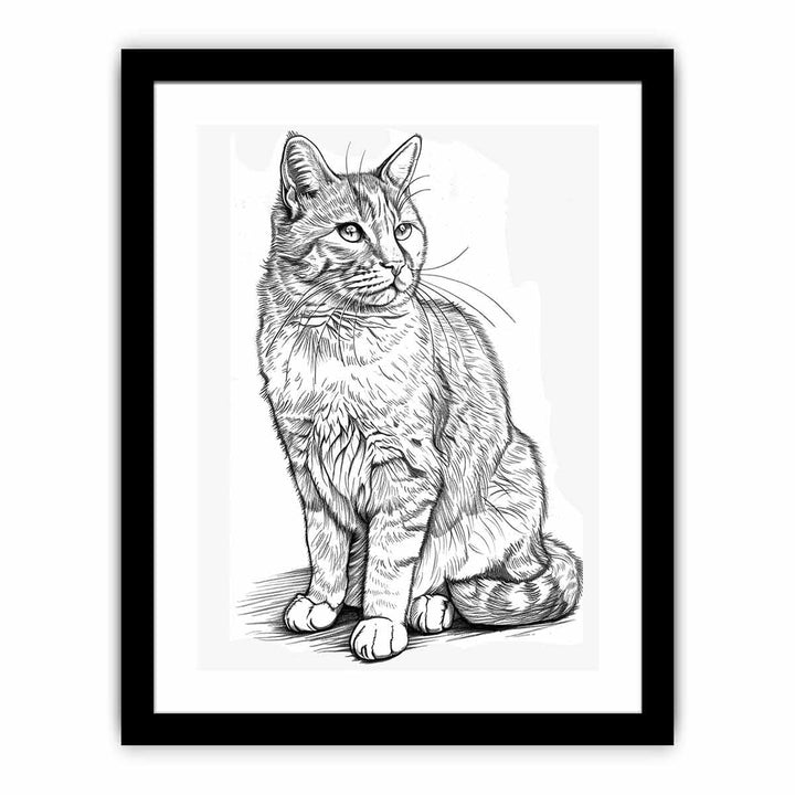 Color Me Cat framed Print