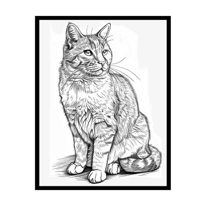 Color Me Cat canvas Print