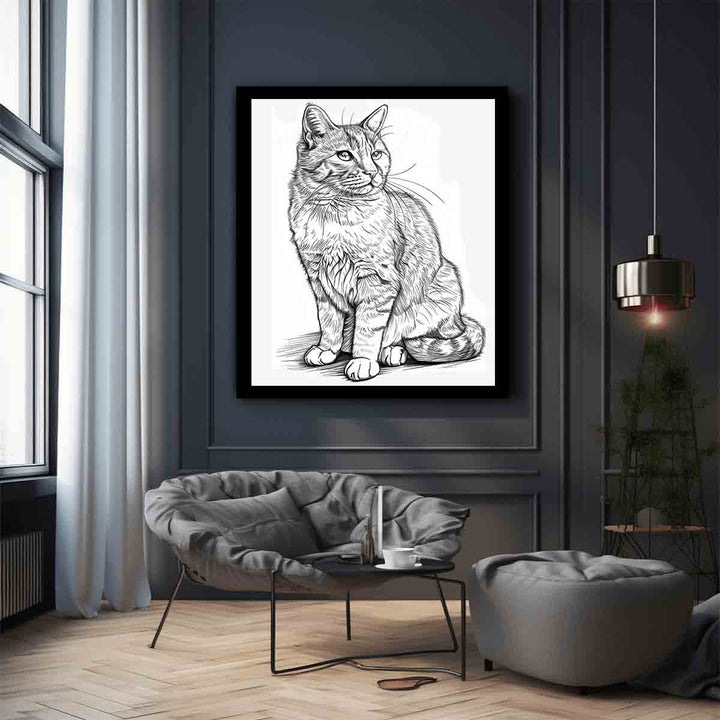 Color Me Cat Art Print