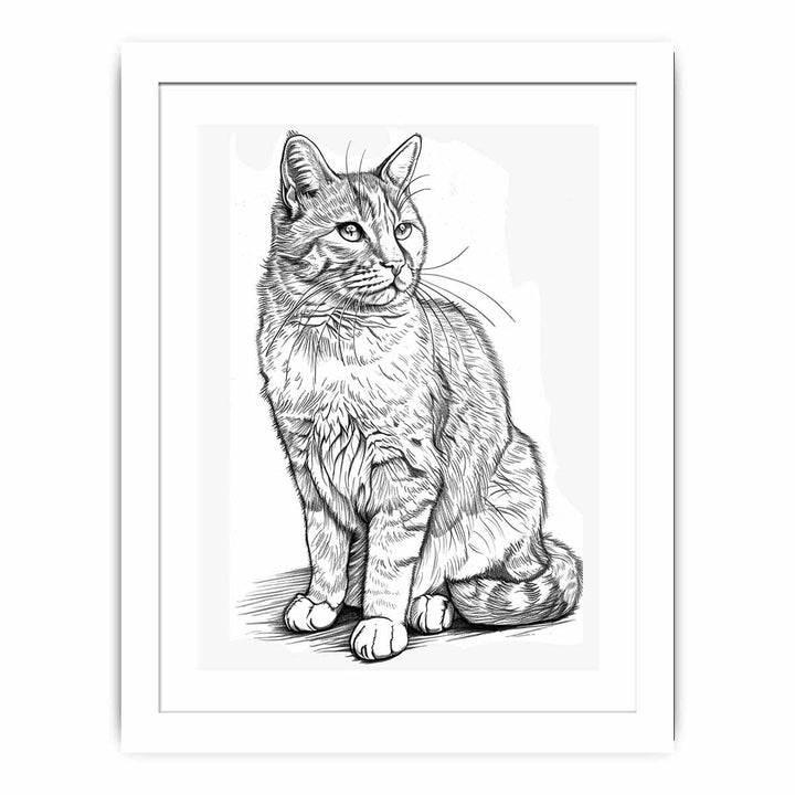 Color Me Cat framed Print