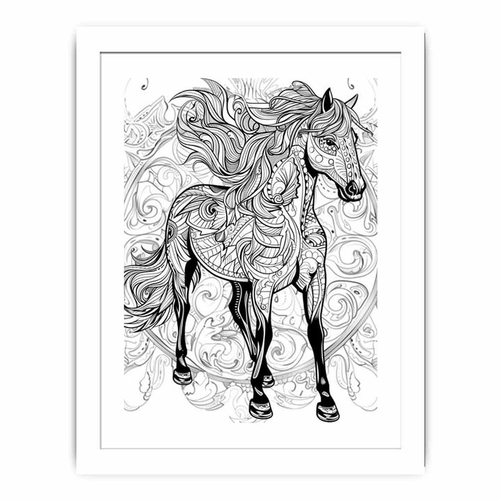 Color Me Horse framed Print