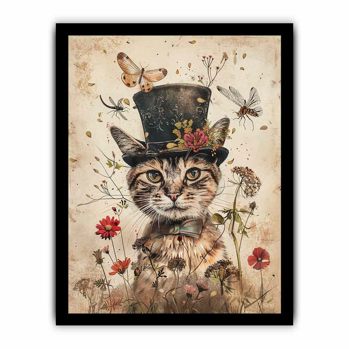 Whimsical Cat framed Print