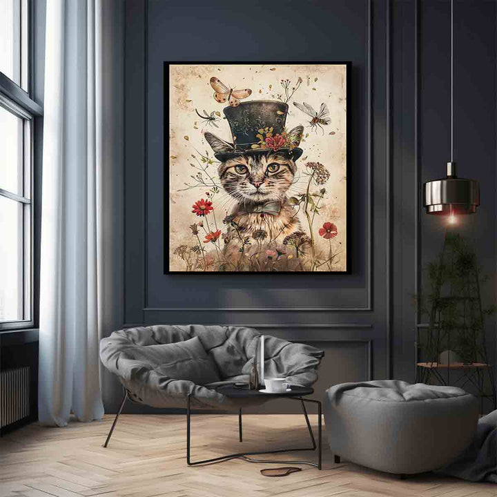 Whimsical Cat Art Print