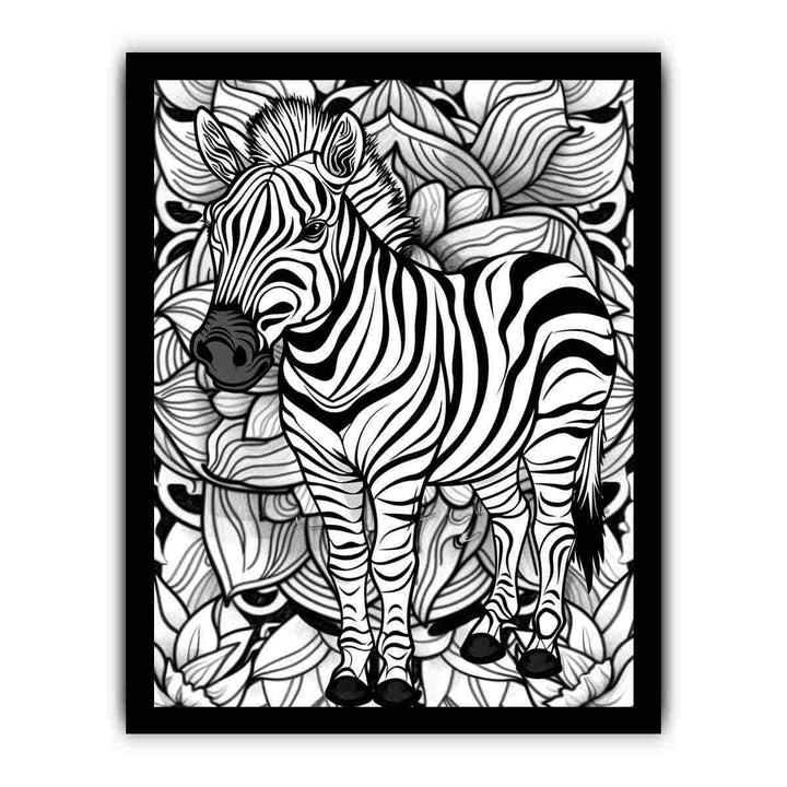 Color Me Zebra framed Print