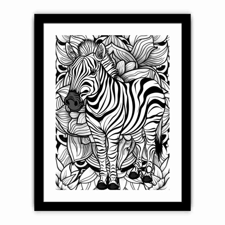 Color Me Zebra framed Print