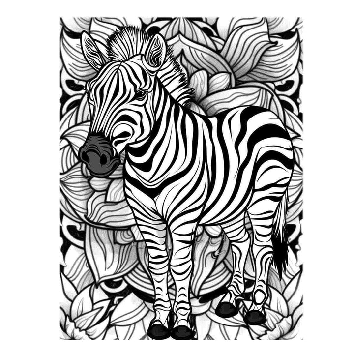 Color Me Zebra Art Print