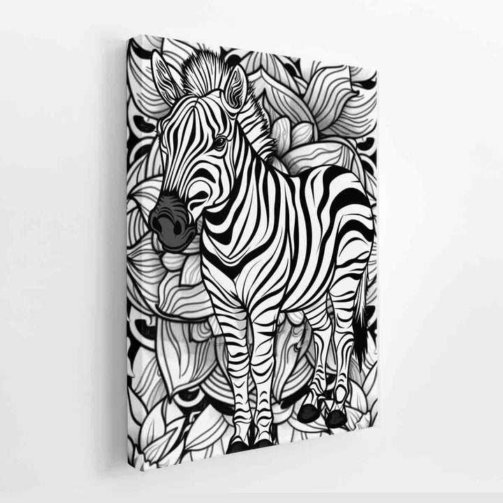 Color Me Zebra canvas Print