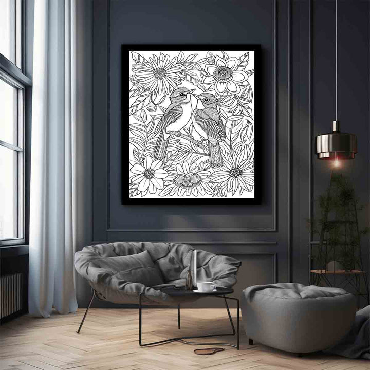 Color Me Love Birds Art Print