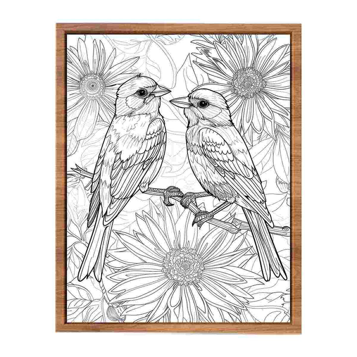 Color Me Birds framed Print