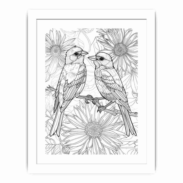 Color Me Birds framed Print