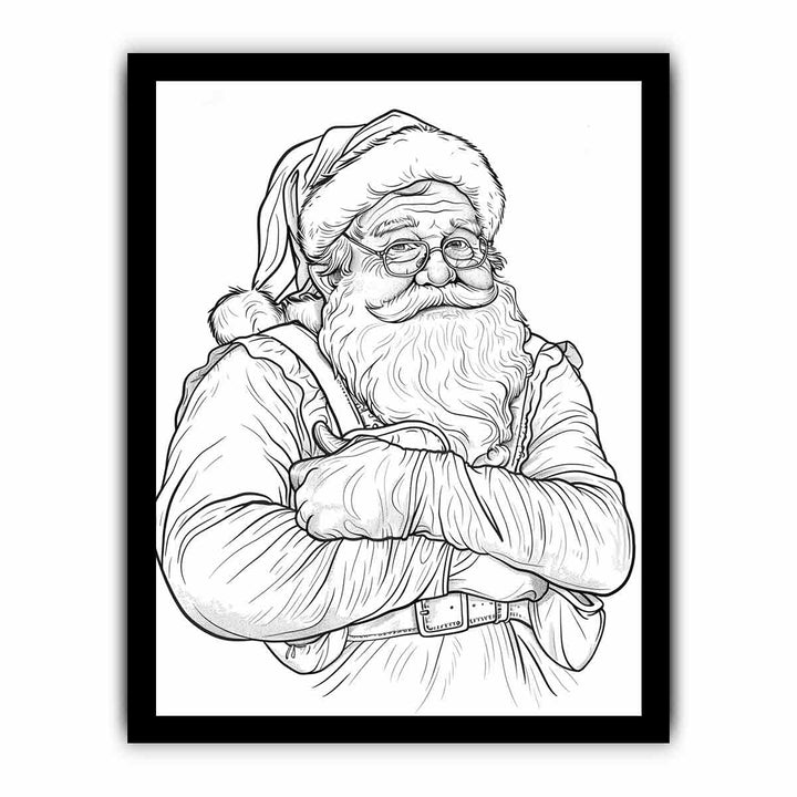 Color Me Santa framed Print