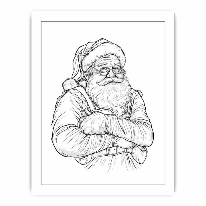 Color Me Santa framed Print