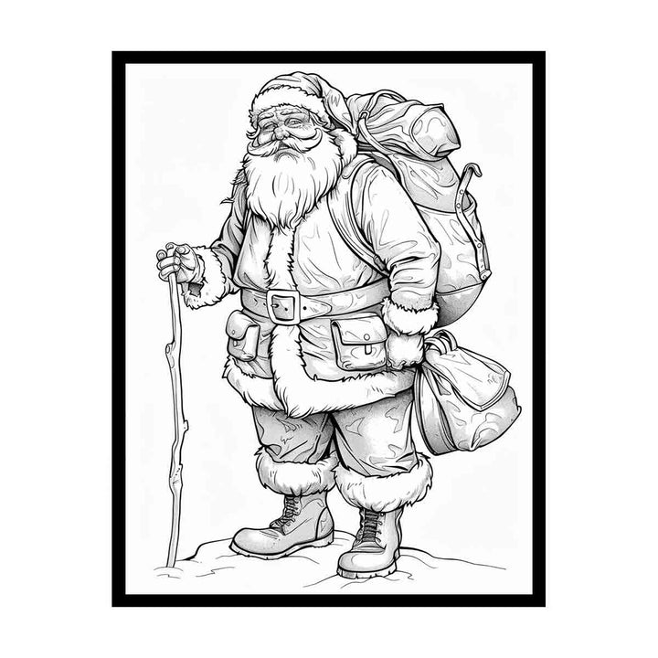 Color Me Santa Calus canvas Print