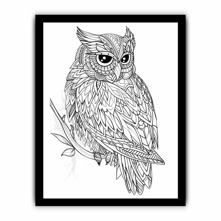 Colour Me  Owl framed Print