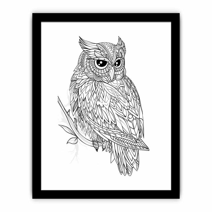 Colour Me  Owl framed Print