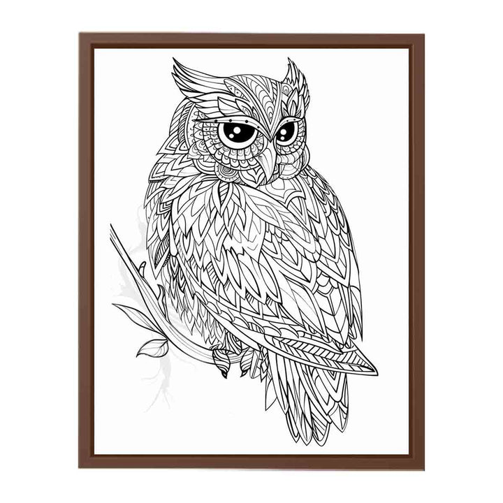 Colour Me  Owl Painting