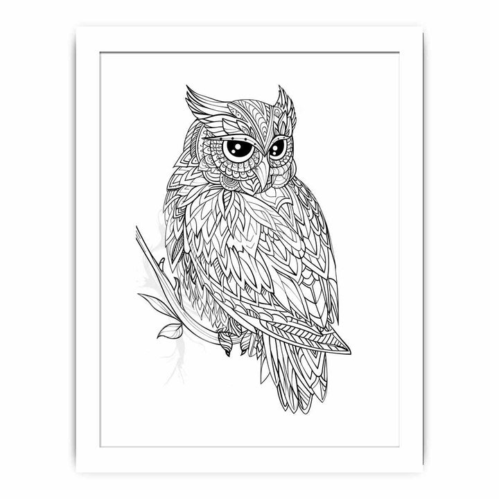 Colour Me  Owl framed Print